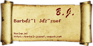 Barbél József névjegykártya