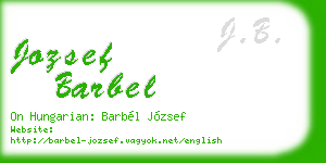 jozsef barbel business card