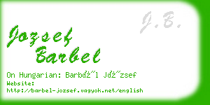jozsef barbel business card